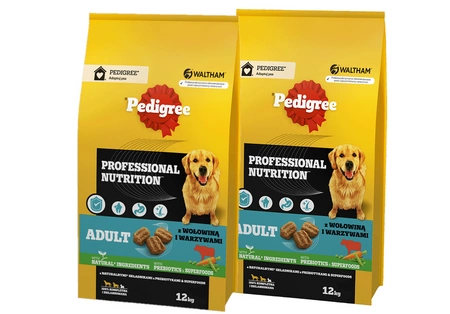 PEDIGREE® Adult Professional Nutrition 2x12kg s hovädzím mäsom a zeleninou 