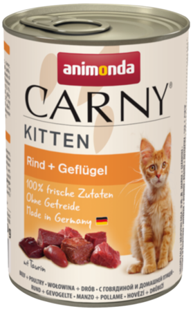 ANIMONDA Cat Carny Kitten chuť: hovädzie mäso, hydina 400g