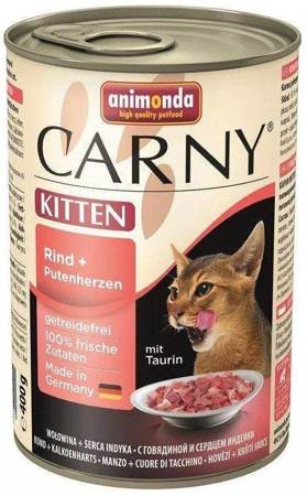 ANIMONDA Cat Carny Kitten chuť: hovädzie mäso, morčacie srdce 400g
