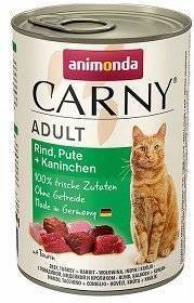 Animonda Cat Carny Adult príchuť: hovädzie, morčacie a králičie 400g