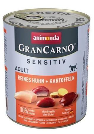 Animonda GranCarno Sensitiv Adult Dog príchuť: kura + zemiaky 800g