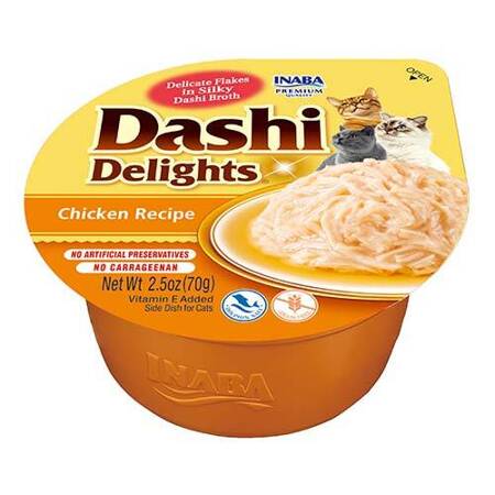 Inaba DASHI doplnkové krmivo pre mačky - vývar s kuracou príchuťou 70 g 