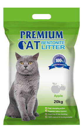 Premium Cat Clumping Bentonite Litter - Jablko pre mačky 20kg