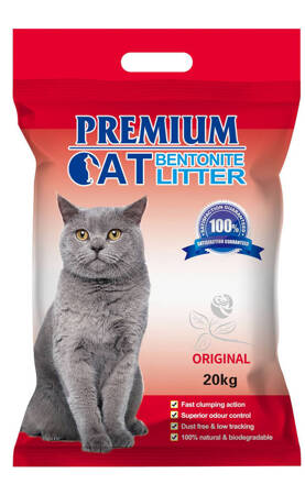 Premium Cat Clumping Bentonite Litter - Natural pre mačky 20kg