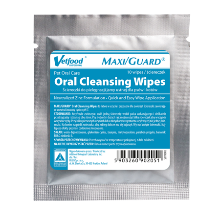 VETFOOD MAXI/GUARD Oral Cleansing Wipes 10 ks