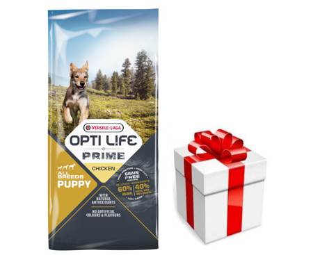 Versele Laga Opti Life Prime Puppy Chicken 12,5kg Grain free + prekvapenie pre vášho psa ZDARMA